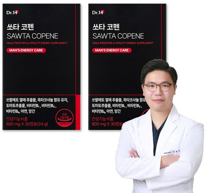 닥터포틴 남성용 활력 영양제 쏘타코펜 24g, 2개, 30정