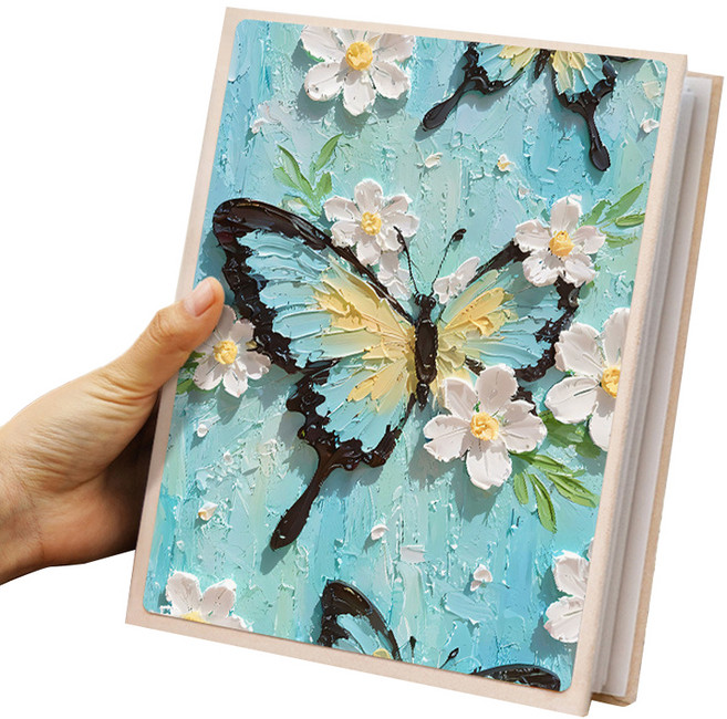 알로데 색과 그림 파스텔 사진앨범 11.8 x 16.1 cm, TYPE05 블루 나비, 100매