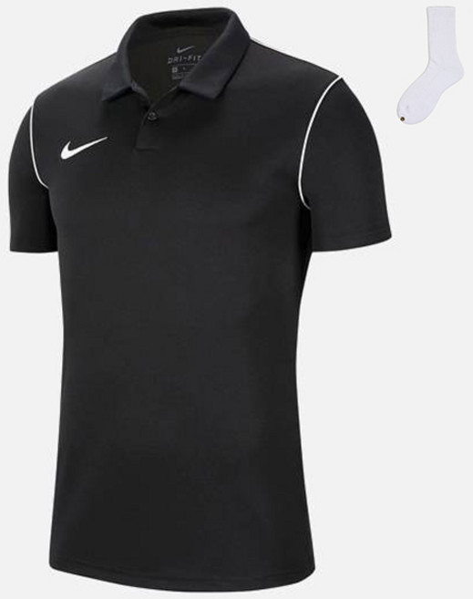 Nike 男款 Dri-FIT 領T恤 BV6879-010 + Welldone 襪子組