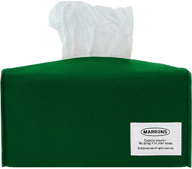 마롱즈 펠트 티슈 케이스, 그린