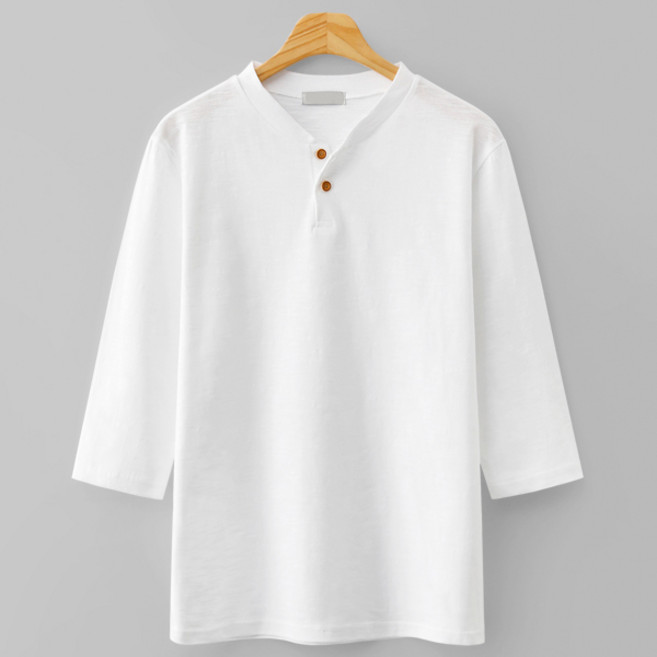 엠엔씨 남녀공용 슬라브 헨리넥 7부티 MDLT950RR