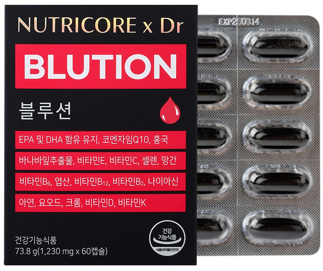 뉴트리코어 Dr 블루션 블러딕스, 60정, 1개