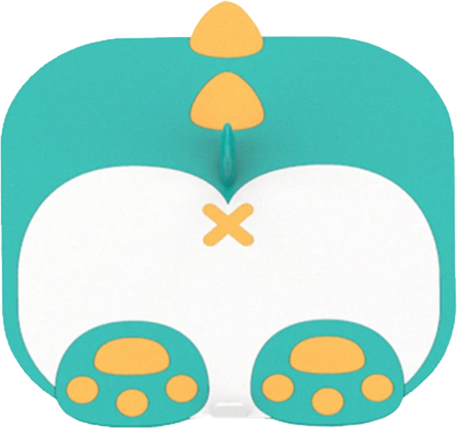 E.dot 屁屁造型防臭矽膠排水孔蓋, 藍恐龍