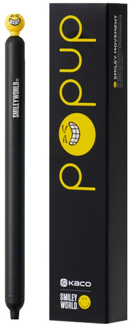 카코 스마일리 팝업 젤펜 0.5mm, 블랙, 1개