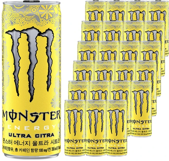 몬스터에너지 울트라 시트라, 355ml, 24개 - 쿠팡