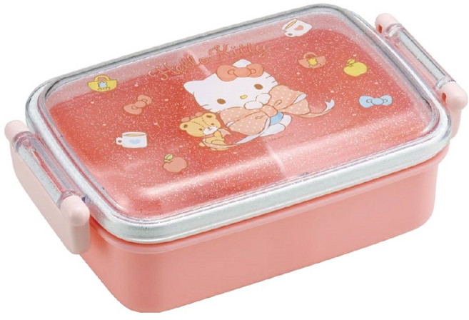 스케이터 항균 휴대용기 도시락 RBF3ANAG 450ml, 헬로키티도트, 단품, 1개