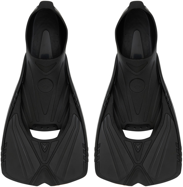 아레나 오리발 양발착용 숏핀 A5AC1AF03, BLACK