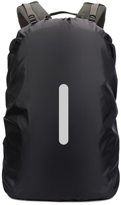 온트리 야광반사 배낭 가방 방수커버 80L, 블랙, 1개