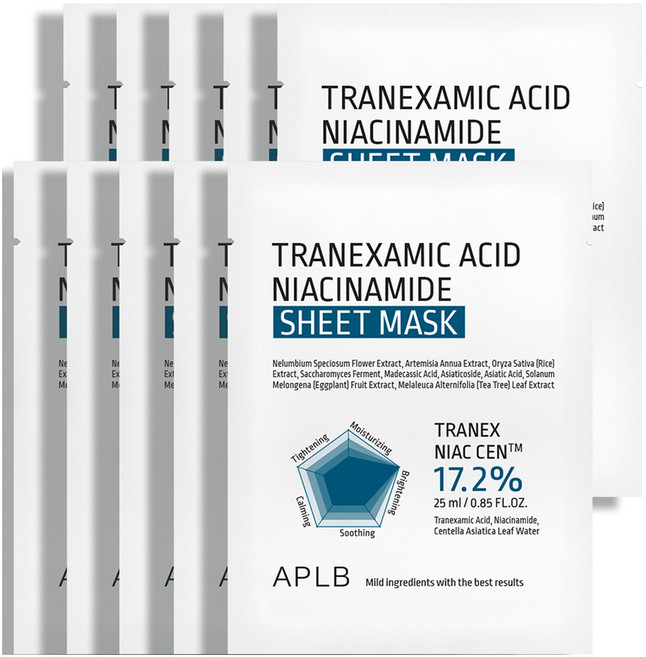 APLB 트라넥삼산 나이아신아마이드 시트 마스크, 1개, 10개입