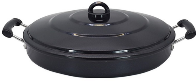 유진 대형구이용 베이직 전판 + 뚜껑 세트, 1세트, 40cm