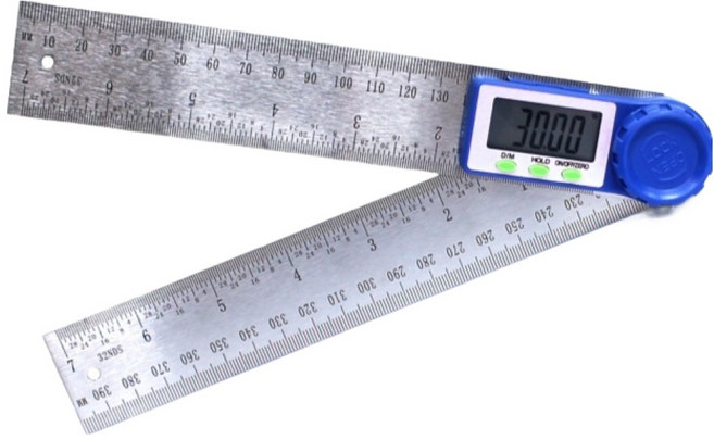 종원 디지털 스텐스틸 정밀 각도자 200mm, 1개