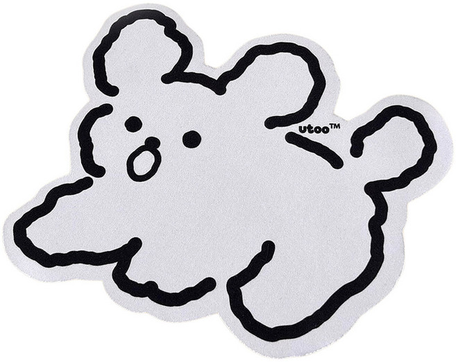 머니풀 귀여운 캐릭터 논슬립 마우스패드, 놀란 멍멍이, 1개