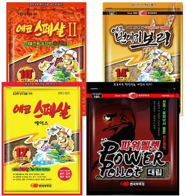한국부푸리 에코 스페샬에이스 + 스페샬 2 + 파워펠렛 + 번데기보리 세트, 1세트, 1kg - 쿠팡