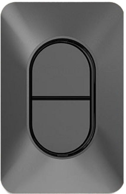 CLICKTAP LUNA 2孔埋入式單切開關 深灰色, 1個