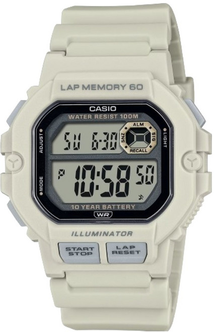 CASIO 卡西歐 男士聚氨酯手錶 WS-1400H-8A