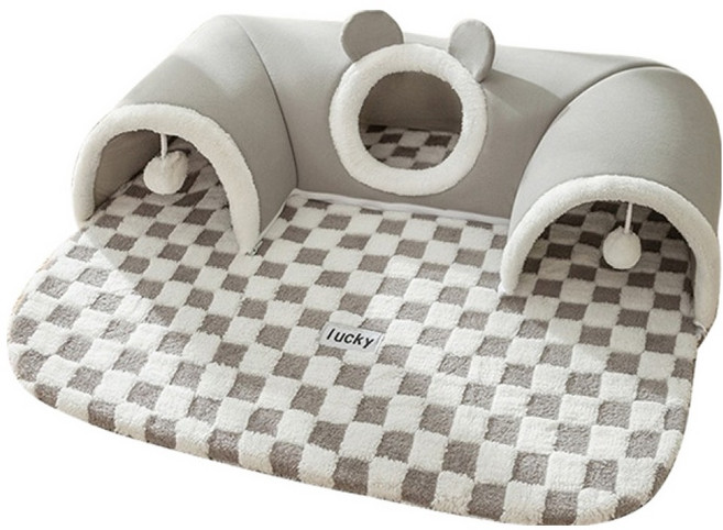 레드퍼피 반려동물 키키카카 다기능 놀이터 L, 펄그레이, 1개