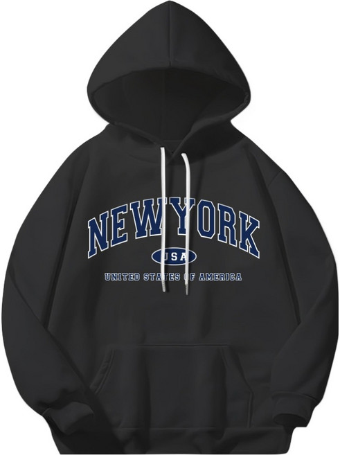 일루소 뉴욕USA 소프트 특양면 후드티