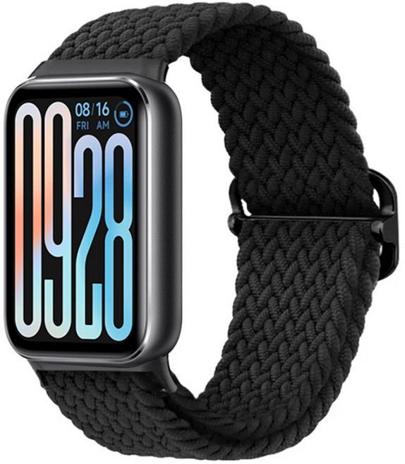 스페이스쉴드 스마트워치 버클형 브레이드 스트랩, 블랙, 1개