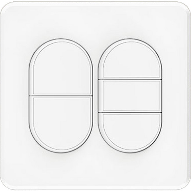 클릭탭 PLANO 중5구 매입형 1로 스위치 화이트, 1개