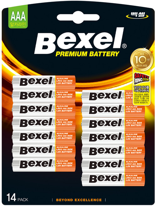 SM Bexel 鹼性AAA電池 LR03, 1個, 14入