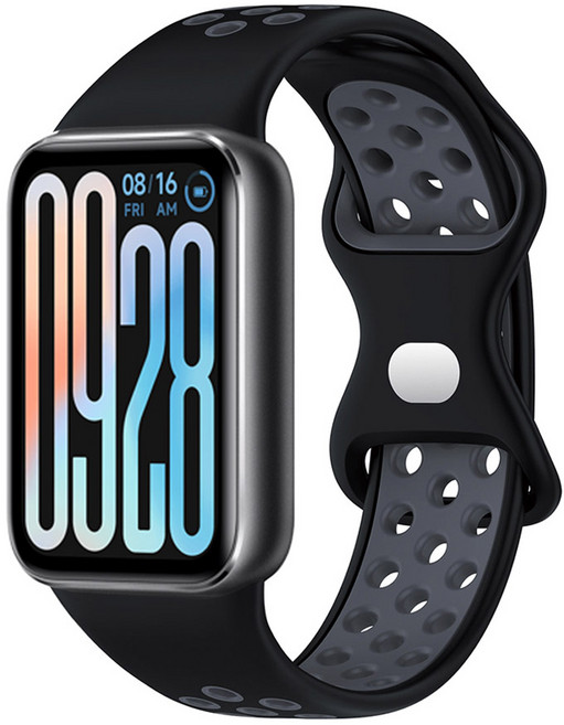 스페이스쉴드 버튼형 스포티 실리콘 스트랩, 블랙그레이, 1개