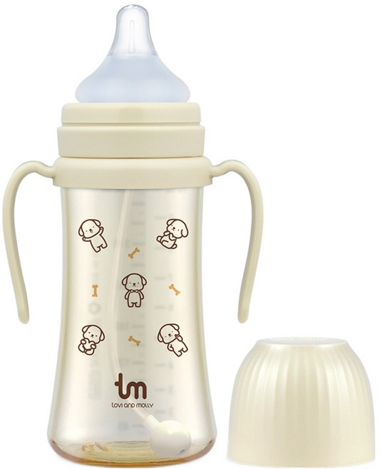토비앤몰리 토비 PPSU 빨대 젖병, 280ml, 1개, 바닐라