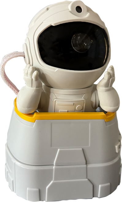 E.B.MADE 登月小艇太空人極光投影燈 附搖控器 AST-M35, 白色