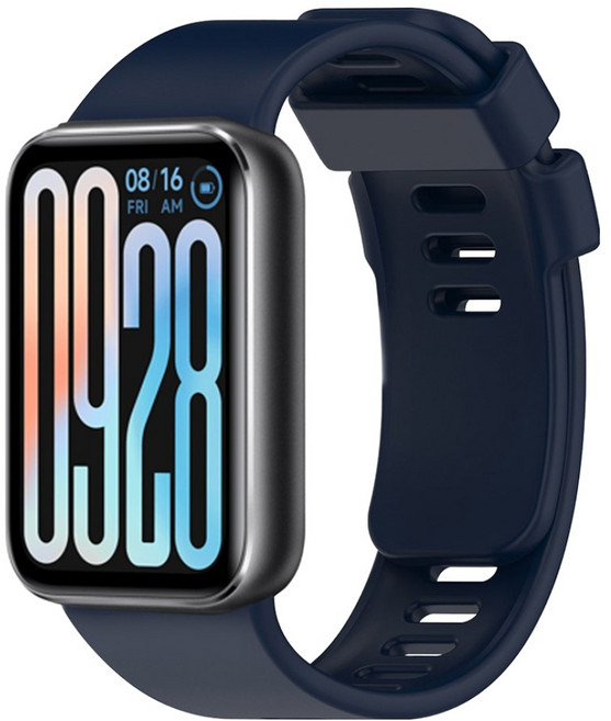 스페이스쉴드 샤오미 호환 버튼형 실리콘 스트랩, 미드나잇블루, 1개