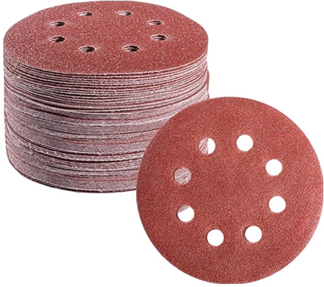 OON 원형 사포 샌딩 페이퍼 8홀 60방 125mm, 50개