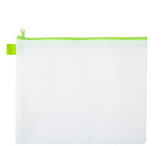 Lan CHYn 連勤牌文具 PEVA 環保無毒夾網袋 LCM-A4 G 綠色, 1個