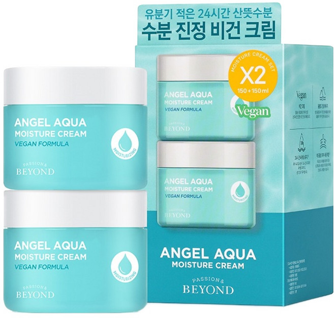 비욘드 엔젤 아쿠아 수분 진정 크림 기획 세트, 150ml, 2개