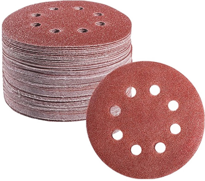 OON 원형 사포 샌딩 페이퍼 8홀 320방 125mm, 50개