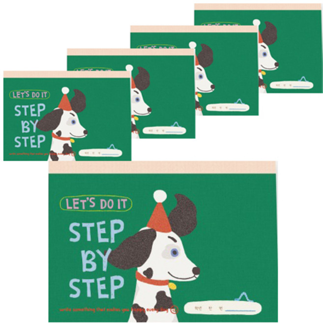 헬로우모리스 스텝 15칸 노트, 혼합색상, 5개