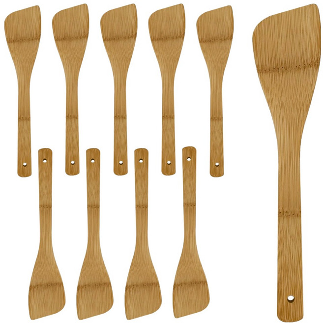 대나무 사선 뒤집개, 내츄럴, 10개