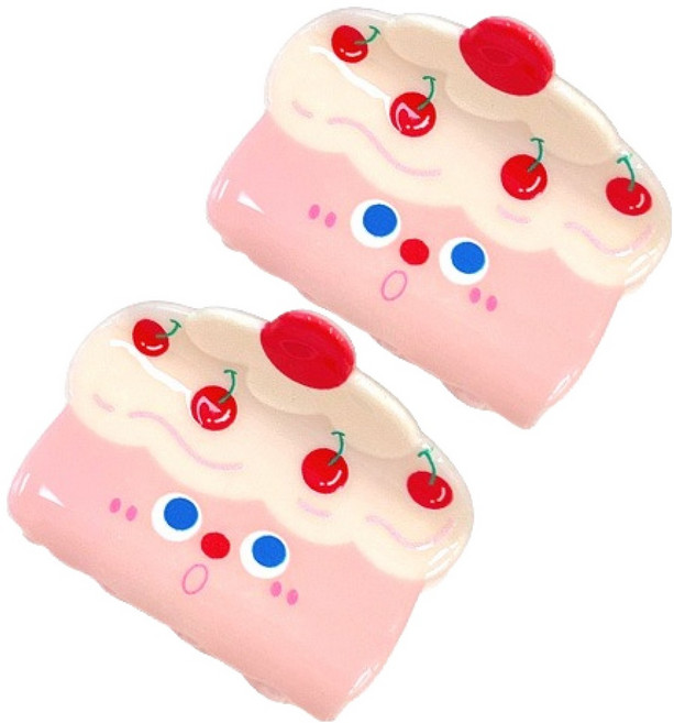 패션플로우 팬시 큐트 머리집게 중형 집게핀 2p