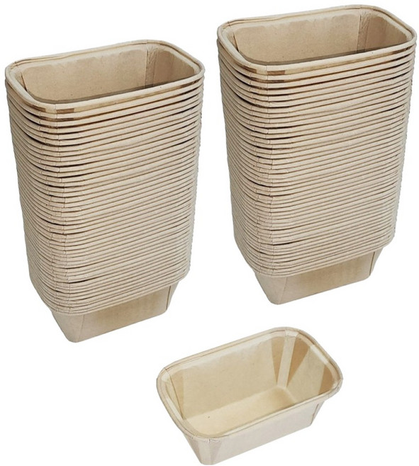 베스톰 실리콘 종이 미니 파운드 몰드, 크라프트, 100개