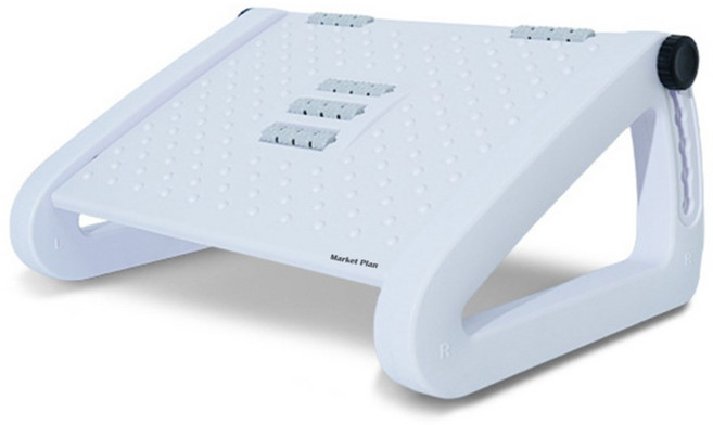 마켓플랜 6단 높이조절 지압 발 받침대, 화이트
