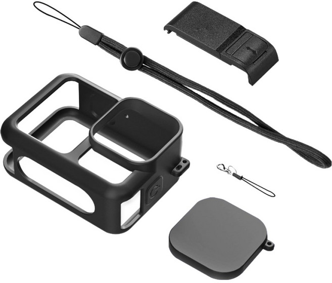 벤토사 고프로 히어로 13 / 12 / 11 / 10 / 9 공용 보호 슬리브 실리콘 케이스 + 배터리 커버 세트, 1세트, VTS-CSGP1