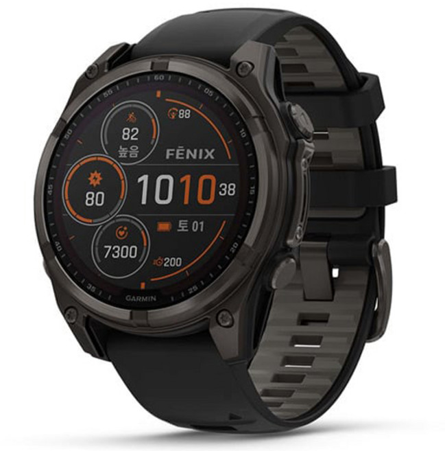 가민 피닉스 8 솔라 아웃도어 스마트워치, 카본그레이, 47mm, GPS + 블루투스
