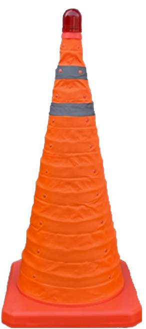 LED 접이식 반사 칼라콘 비상등 세트, 1세트, 주황색