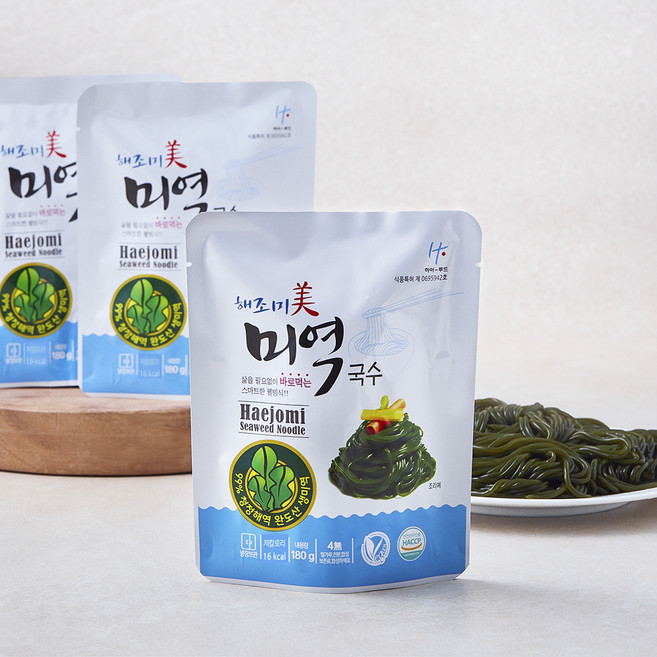 하이푸드 해조미 미역국수, 180g, 3개
