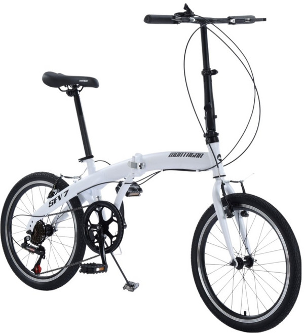 몬타그나 7단 접이식 미니벨로 자전거 SFV7, 화이트, 153cm, 1개