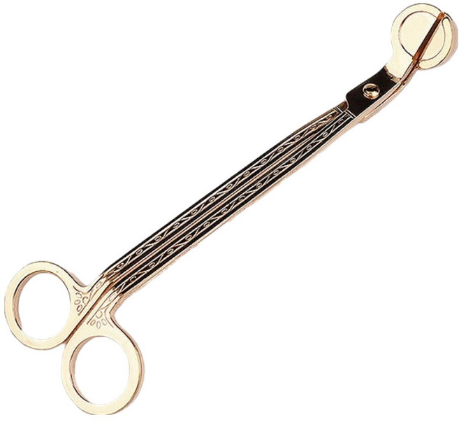 라벤티아 둥근 가정용 캔들 가위, 골드, 1개