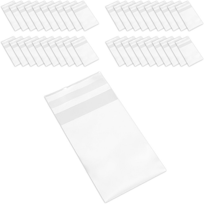 제이팩토리 두꺼운 쿠키 다용도 투명 opp 접착 봉투 6 x 13 cm, 100개입, 1개