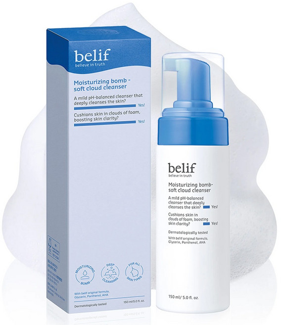 빌리프 모이스춰라이징 밤 소프트 클라우드 클렌저, 1개, 150ml