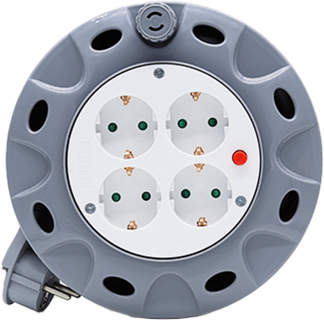 러그 원형 일반 슬림형 멀티릴선 4구 LUG-KXGB-5B-1.0, 1개, 그레이, 5m