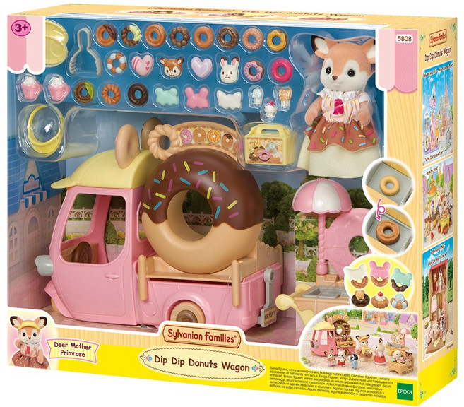 실바니안패밀리 사슴 엄마의 달콤한 도넛 카트 피규어 5808, 1개