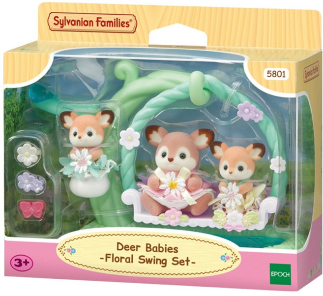 실바니안패밀리 아기 사슴 시냇가 그네 피규어 세트 5801, 1개