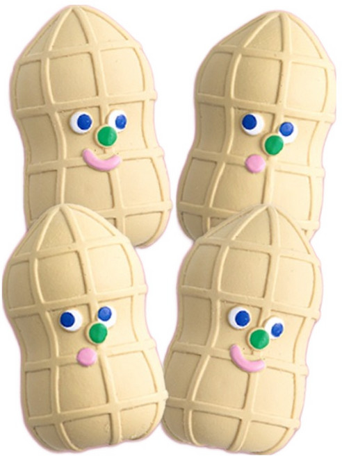 바잇미 반려동물 알콩땅콩 라텍스 장난감, BEIGE, 4개