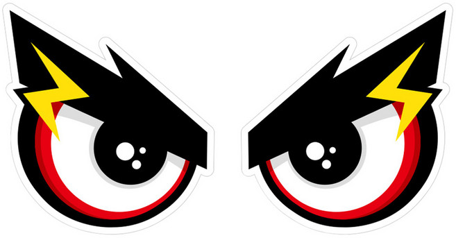 뭉키데코 안전거리유지 고휘도 반사스티커 중형, 전방주시이글아이04, 1개